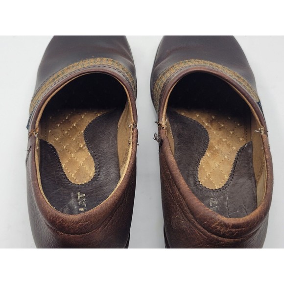 ARIAT Pendleton Leather Clogs Chunky Heel 7.5 B - Picture 11 of 12